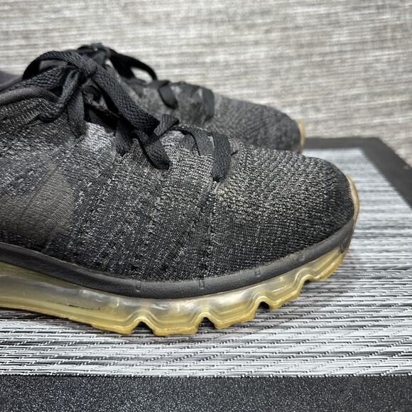 Nike Flyknit Air Max Black Running Shoes Sneakers Lightweight Reflective Men\'s 8 main image 6